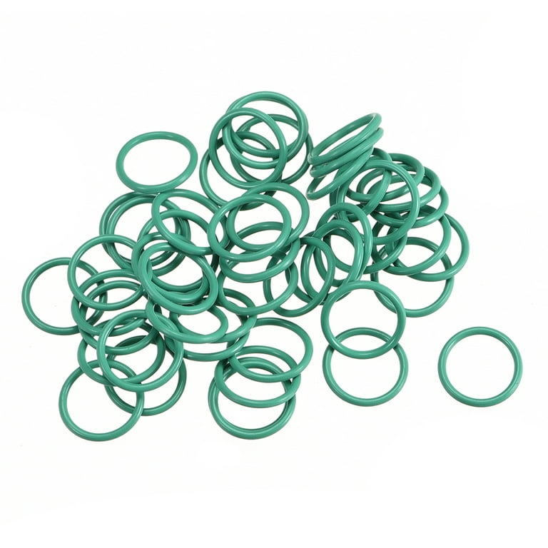 Unique Bargains 50pcs 10mm x 1mm FKM O-Rings Heat Resistant Sealing Ring Grommets Green