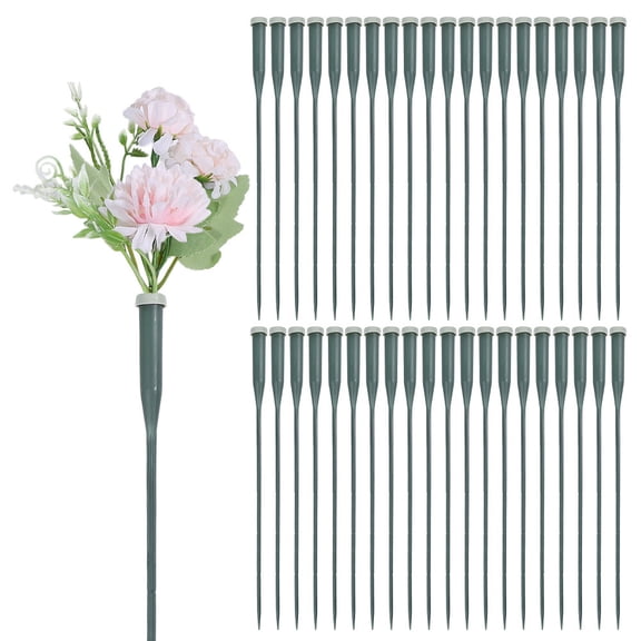 50Pcs 11.8inch Stem Water Tubes for Flowers with Cap Dark Green Plastic Flower Tubes Supplies Fresh Floral Water Vials for Floral Arrangements DIY