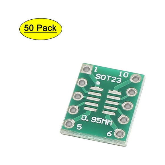 50Pcs 13mmx10mm SOT23 MSOP10 UMAX to DIP10 0.5mm/0.95mm PCB Adapter Converter