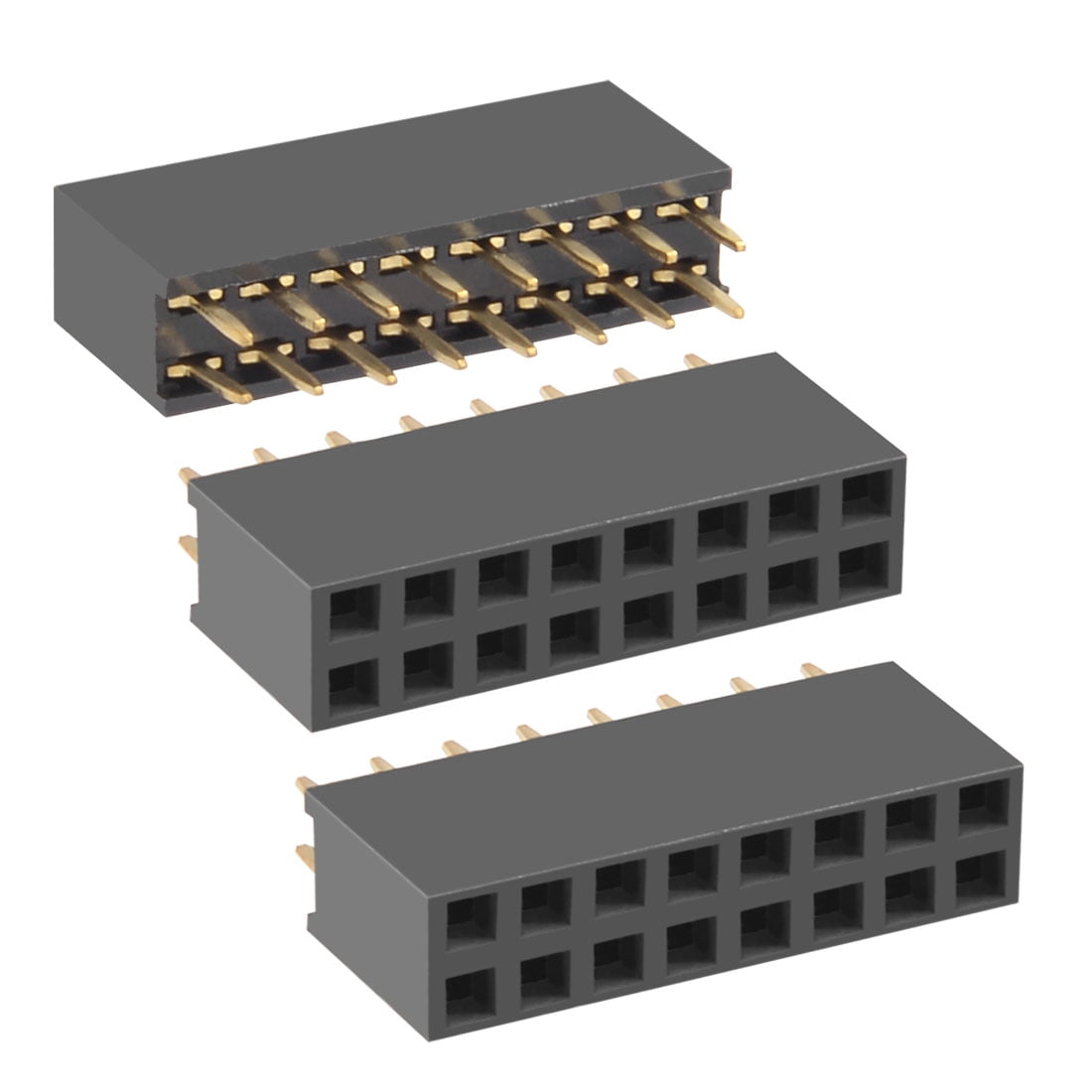 mmmmmmページ 50Pcs 2.54mm Pitch 2x8-Pin Double Row Straight Connector