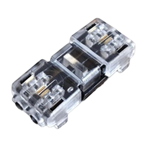 50Pcs 2 Pin Low Voltage Wire Connectors, Quick Solderless Universal Connector for 18-22 AWG Wires, No Wire Stripping 2 Way 2-Pin Low Voltage Wire Splice Connectors for Cable