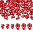 thumbnail image 1 of 50Pcs 2 Sizes Glass Strawberry Beads 3D Strawberry Beads Cute Red Fruit Charm Pendants Lampwork Bead Hanging Pendant Ornament, 1 of 5