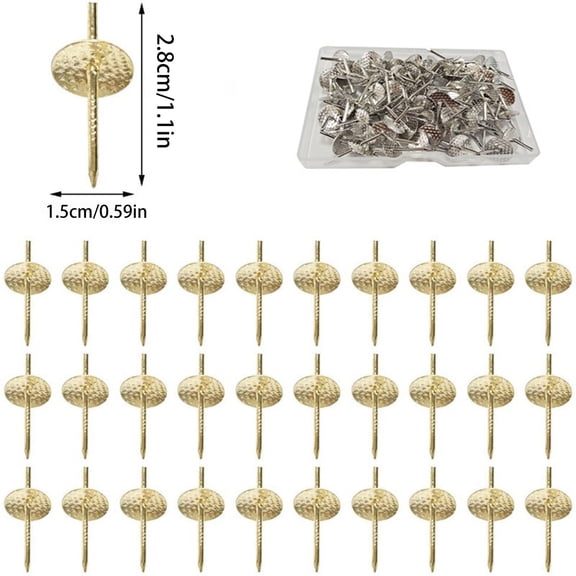 50Pcs 20lbs Hangers Set Quick Photo Picture Frame Hangers Alloy Nail Hooks - Plaster Picture Hanging Kit, Angled Design, Flush Wall Mounting, Reusable, for Artwork & Frames, 50 Pcs