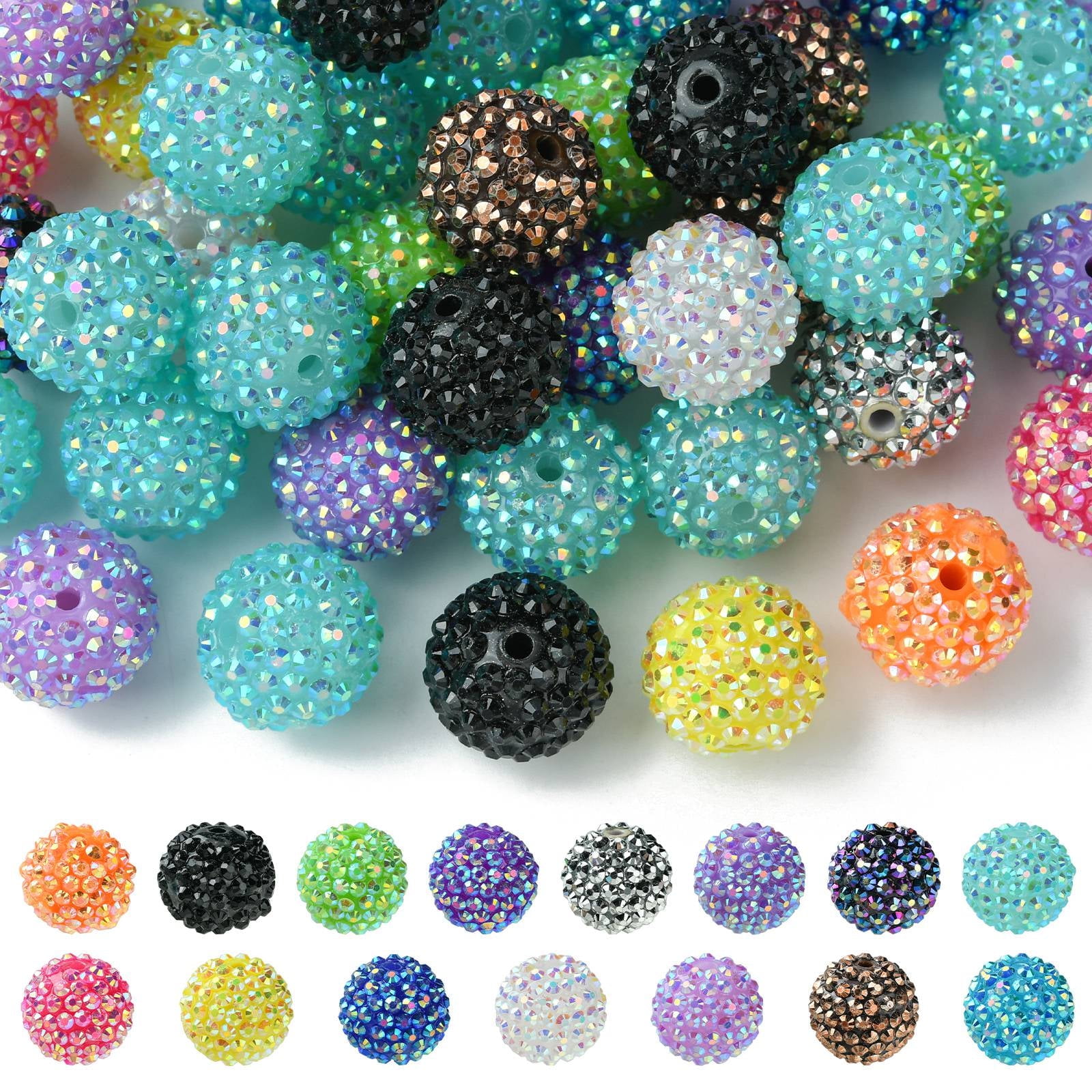 Crystal Beads Loetere 40 Pcs 20 Mm Rhinestone Beads Bulk Crystal