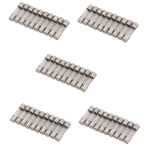 50Pcs 250V 0.2A 200MA Quick Fast Blow Glass Fuses Tubes 5mm x 20mm