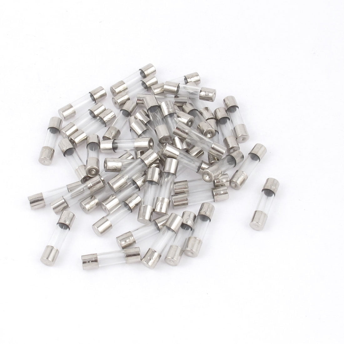 2 Pack 50 Amp AGU Glass Fuse - 12-24V, Fast Blow, 10x38mm, Silver Metal Ends (Fits 4/6/8 AWG Holders)