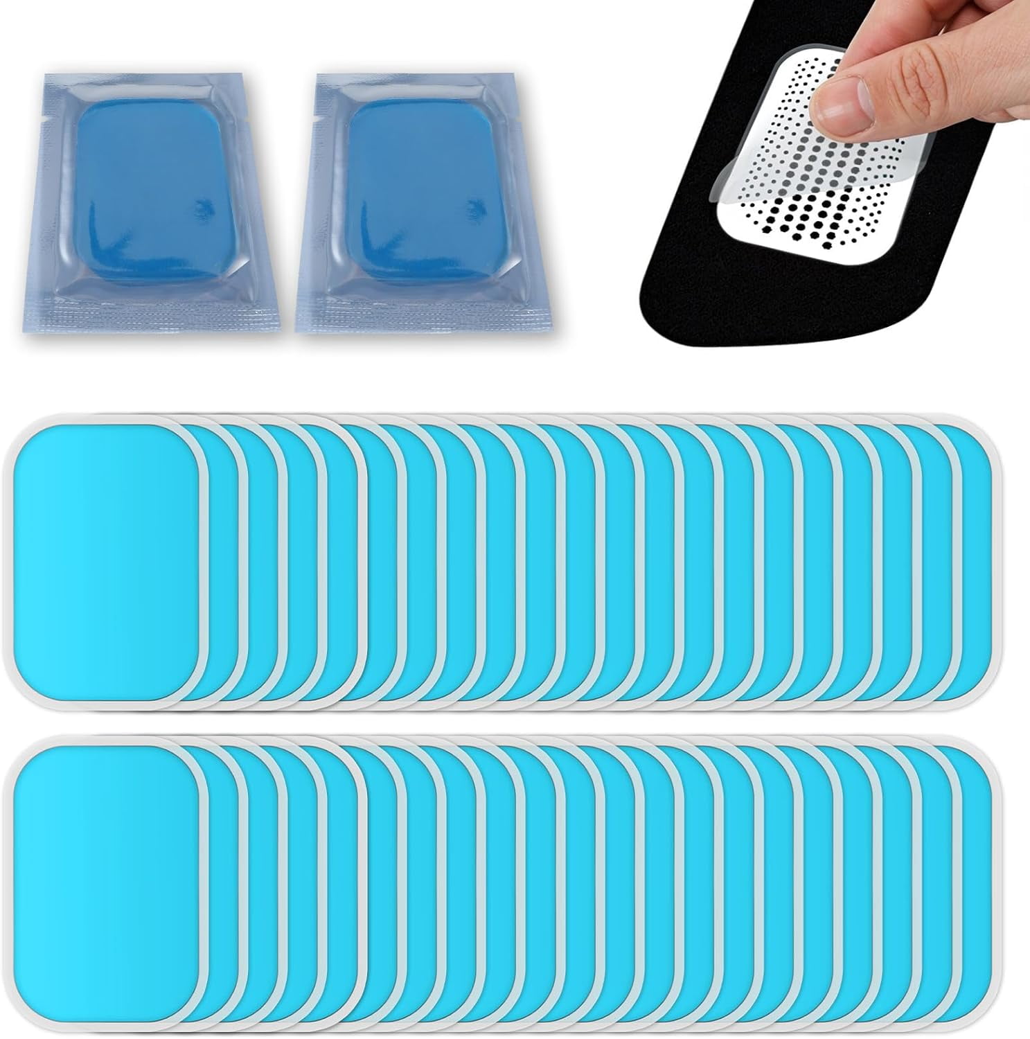 9 Pastiglie Gel Ricambio Per Cinghia Elettronica Abs Slendertone &ndash; Elettrodi Aggiornati