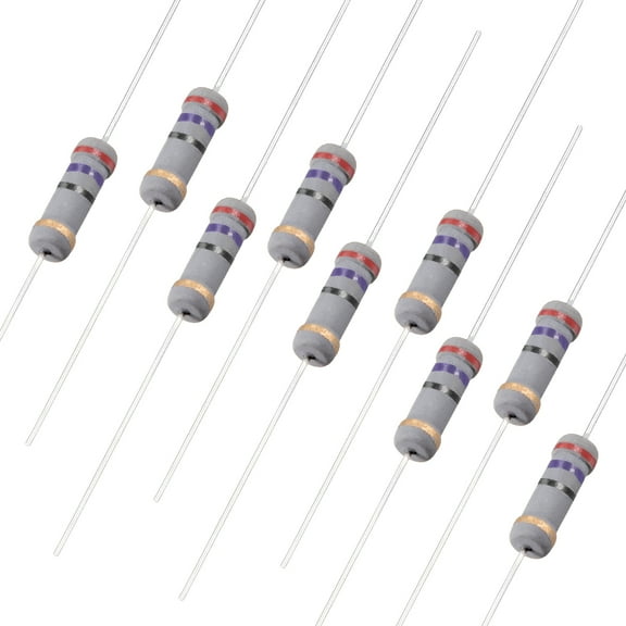 50Pcs 2W 27 Ohm Carbon Film Resistor 5% Tolerance 4 Color Bands