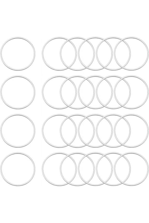 50Pcs 304 Stainless Steel Linking Rings 30mm Round Ring Hollow Ring Charms Frames Connectors Metal Jewelry Connector Links for DIY Jewelry Making DIY