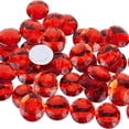 thumbnail image 1 of 50Pcs 30mm Flat Back Round Acrylic Rhinestone Red Self-Adhesive Plastic Circle Gems Stick On Jewels, 1 of 9
