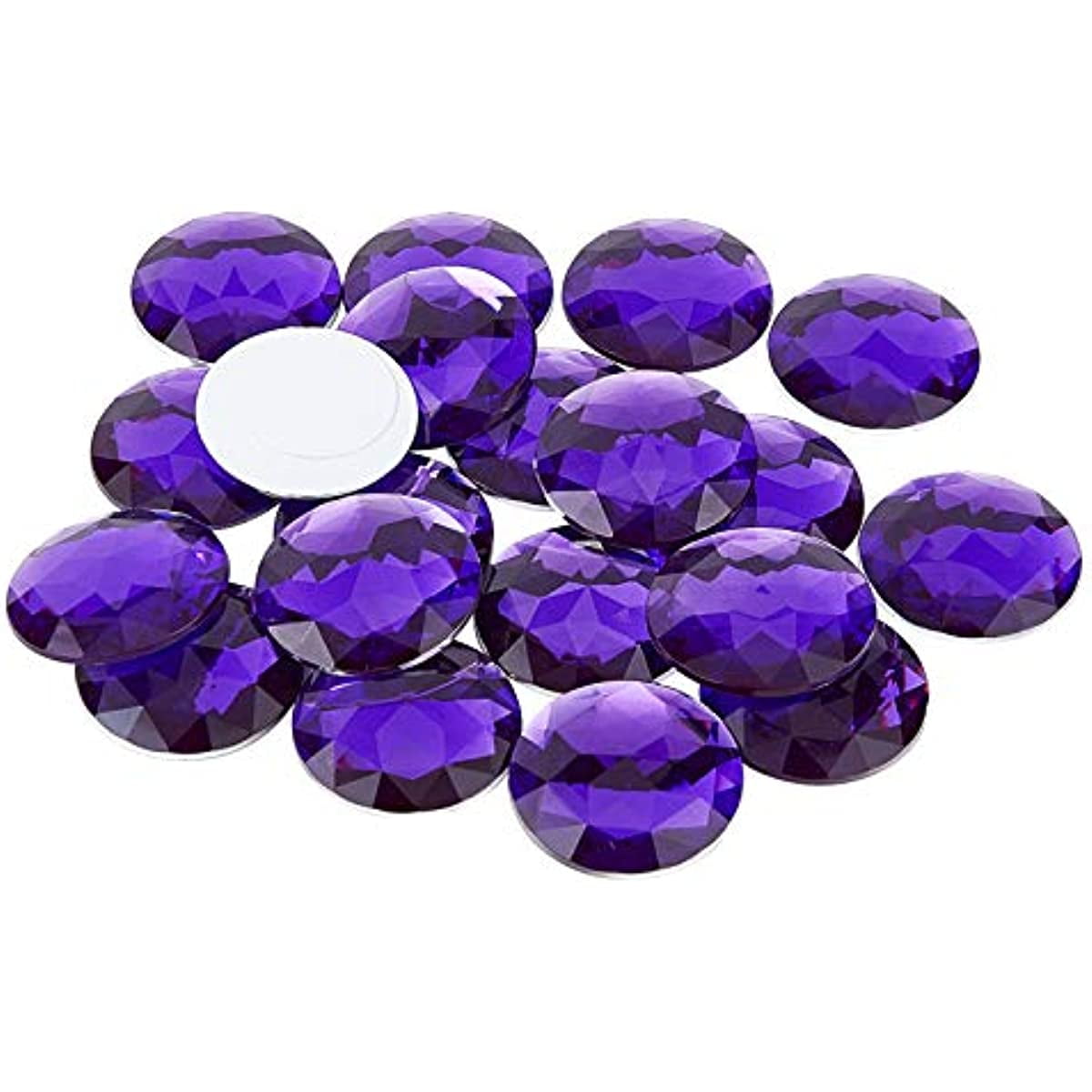 Allstarco 15mm Flat Back Heart Acrylic Rhinestones Plastic Gems Plastic  Costume Jewels Embelishments - 40 Pieces (Purple Amethyst .NAT02)