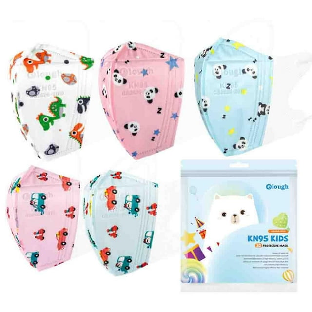 50Pcs 3D Kids KN95 Children Mask 5 Layers Cartoon Breathable Reusable