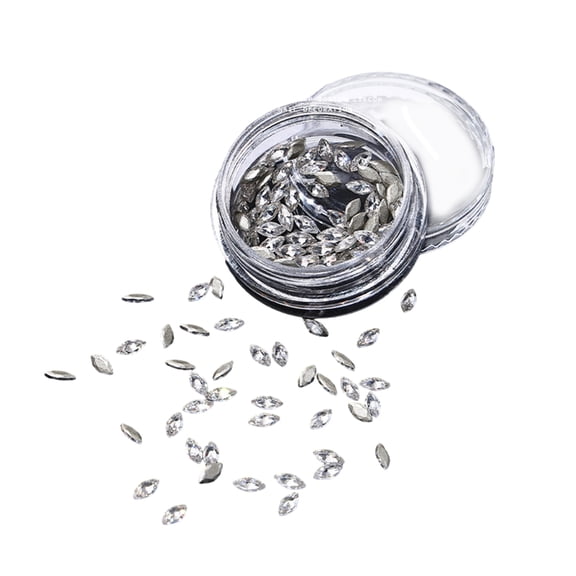 50Pcs 3D Zircon Nails Jewelry DIY Manicure Decals Crystal Gems Nail Art Nail Tips Rhinestones Decorations Accessory