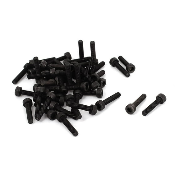 50Pcs 3mm x 15mm Metal Hexagon Socket Head Cap Screws Bolts 17mm Length
