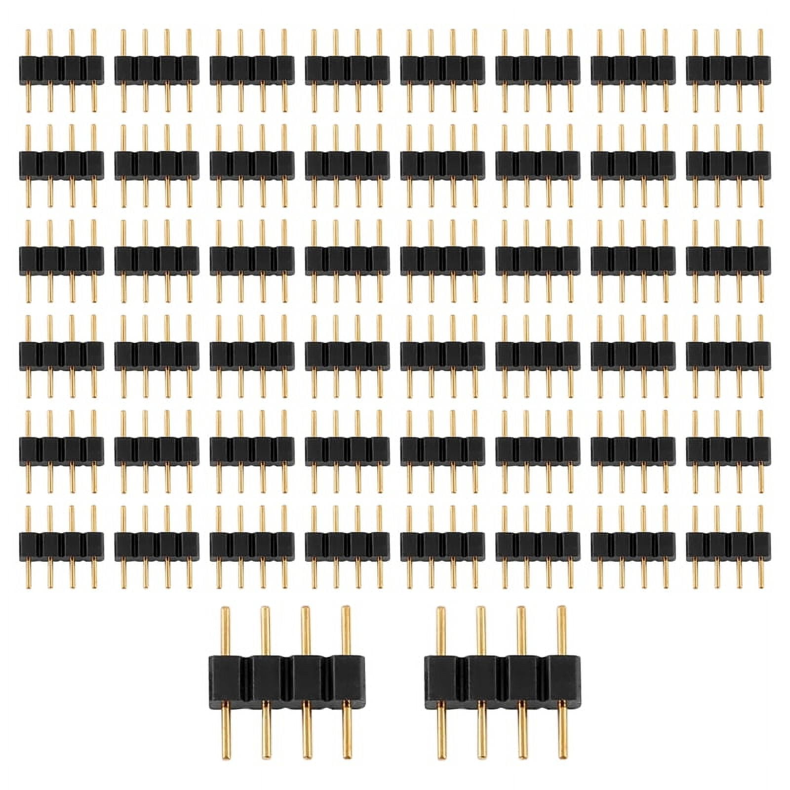 Msle Plug Adapter 50Pcs 4 Pin Rgb Led Strip Male Plug Adapter Connector for 3528 5050 ...