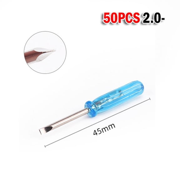 50Pcs 45Mm Mini Screwdriver Slotted Cross Head Screwdrive For Mobile Phone Screwdriver Repair Tool 1.5+ 1.5- 2.0+ 2.0- 3.0+ 3.0-
