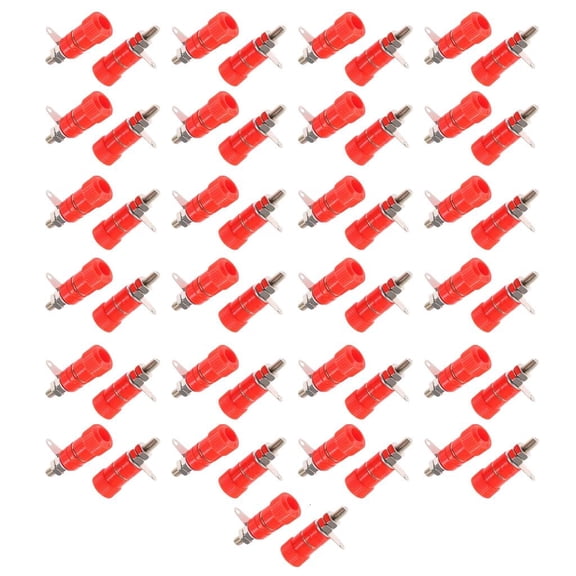 50Pcs 4mm Banana Socket Binding Post Terminals Electrical Connectors Terminals Binding Post Nut Plug Socket Connectors