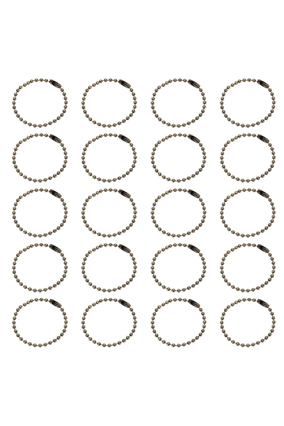 50Pcs 5 Inch Ball Bead Chain, Metal Ball Chain for Keychain Hanging Ornament Tag Jewelry Necklace Christmas Decoration,Bronze