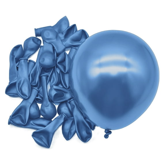 50Pcs 5 Inches Metallic Balloon Shiny Multi-colors Thicker Leakproof Anti-burst Scene Layout Tear-resistant Wedding Party Decor Latex Balloon for Indoor