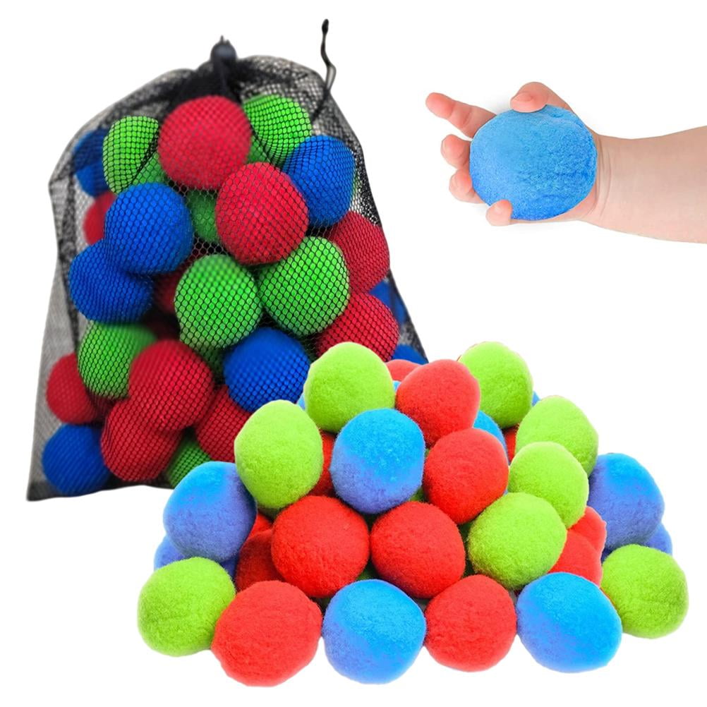 50Pcs 5cm Reusable Water Balls Mixcolor Absorbent Splash Soaker Bomb