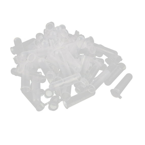 50Pcs 5ml Laboratory Plastic Clear Round Bottom Centrifuge Tubes w Graduated