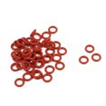thumbnail image 1 of 50Pcs 5mm x 1mm Rubber O-rings NBR Heat Resistant Sealing Ring Grommets Red, 1 of 2