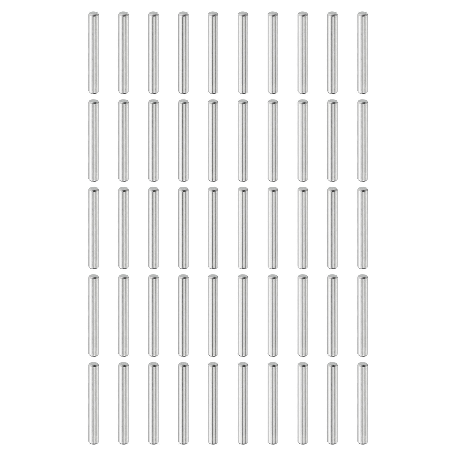 50Pcs 5mm x 40mm Dowel Pins, 304 Stainless Steel Shelf Support Peg Pin, Silver