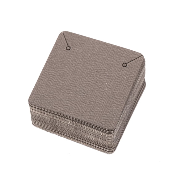 50Pcs 5x5cm Necklace Earring Set Cards Paper Display Storage Kraft Paper Tags Cardboard Holder Packaging Handmade DIY Jewelry Grey 5x5cm