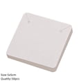 thumbnail image 1 of 50Pcs 5x5cm Necklace Earring Set Cards Paper Display Storage Kraft Paper Tags Cardboard Holder Packaging Handmade DIY Jewelry White 5x5cm, 1 of 6