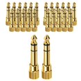 thumbnail image 1 of 50Pcs 6.5MM 1/4inch Jack Plug Male to Female 3.5MM Socket Feamle Audio Cable Adapter Stereo Pure Copper Plugs, 1 of 7