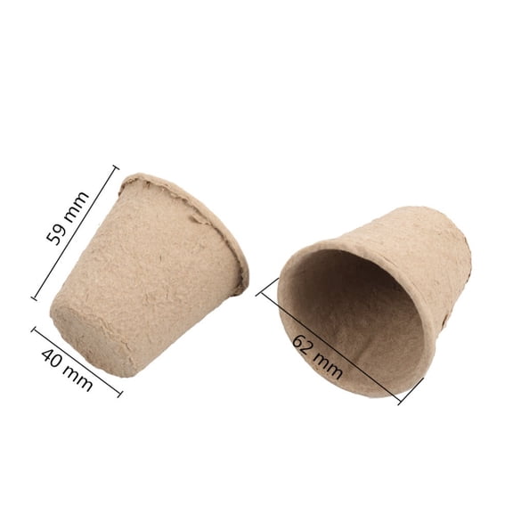 50Pcs 6/8cm Paper Pulp CultIvation Cup Biodegradable Seedling Nursery Pot Seedling Starter Garden Germinative Planting Container