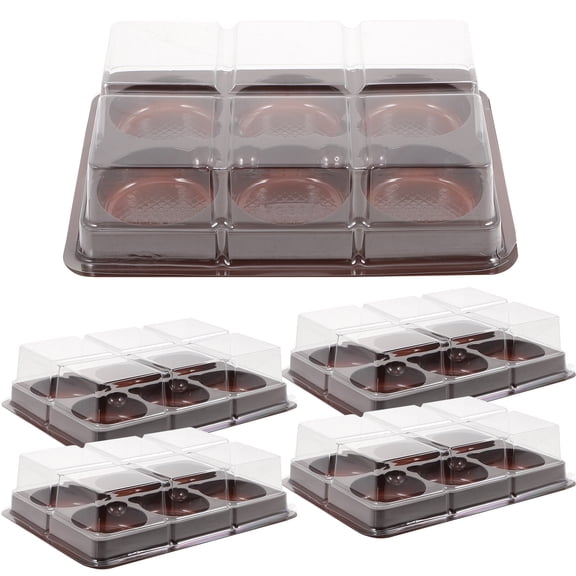 UEETEK Mooncake Packing Good Grade Plastic Transparent Design 50Pcs