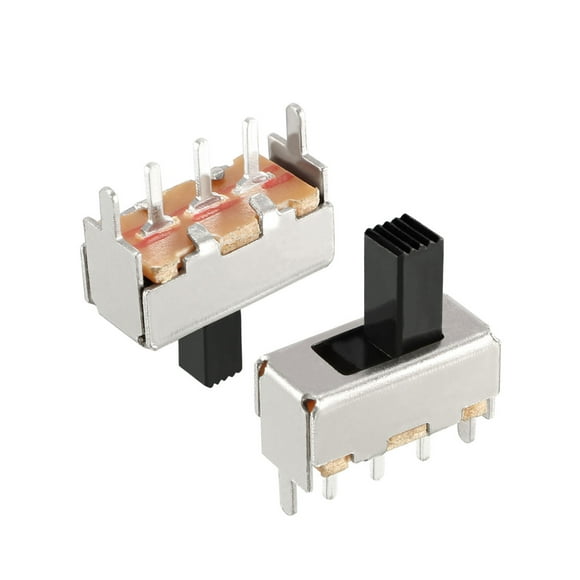 50Pcs 7mm Vertical Slide Switch SPDT 1P2T 3 Pins Panel Latching