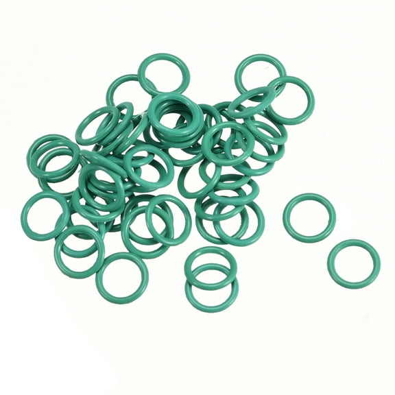 50Pcs 7mm x 1mm Nitrile Rubber O Ring FKM Heat Resistant Sealing Grommets Green
