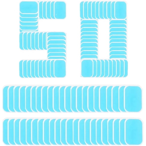 50Pcs Ab Stimulator Gel Pads, Replacement Gel Pads for Muscle Toner Abdominal EMS Arm Leg Waist Workout Trainer Machine
