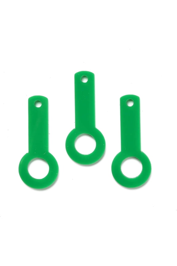 50Pcs Acrylic Blank Tumbler Straw Charm Holder Water Bottle Accessories Green Straw Charm Clips Straw Toppers Charm Blank