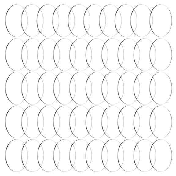 50Pcs Acrylic Flat Round Action Figure Display Bases Clear 40x2mm DIY