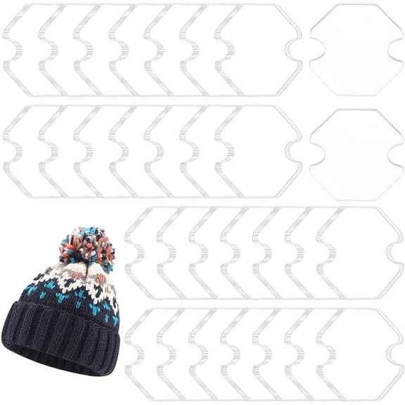 50Pcs Acrylic Sheets DIY Pompom Making Supplies 18x18x3mm