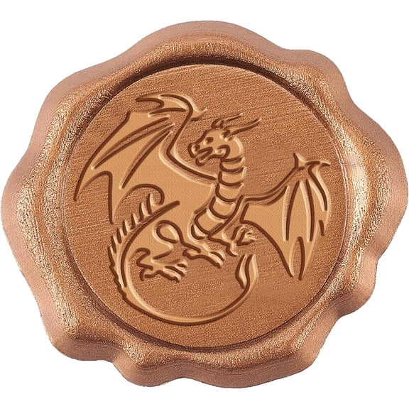 50Pcs Adhesive Seal Stickers Envelope Seal Decoration for Craft Scrapbook DIY Gift Dragon Pattern 2.5cm