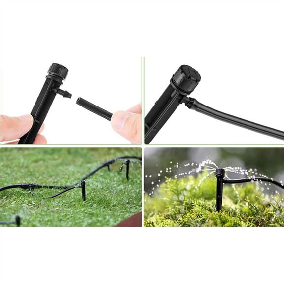 50Pcs Adjustable 8 Hole Spiked Dripper Gardening Sprinkler Irrigation Staked Emitters y20287