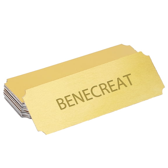 50Pcs Aluminium Sheet Blank Name Plates for Laser Engraving Sublimation Rectangle Golden 75x25x0.4mm 50pcs/box DIY