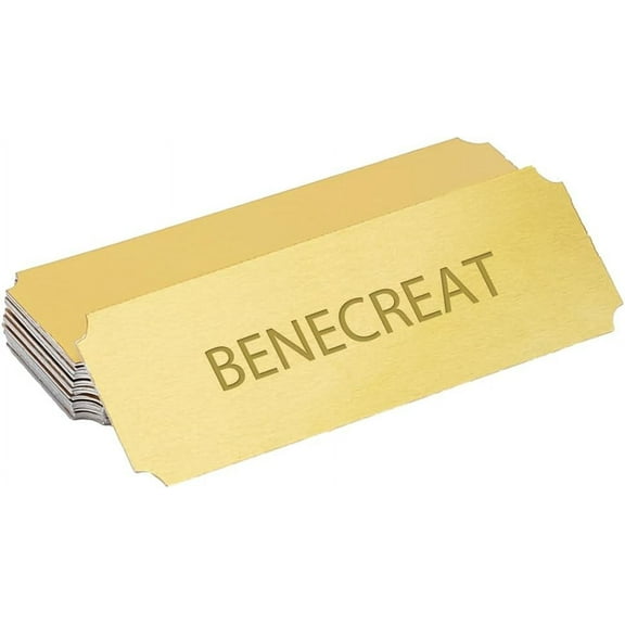 50Pcs Aluminium Sheet Blank Name Plates for Laser Engraving Sublimation Rectangle Golden 75x25x0.4mm 50pcs/box