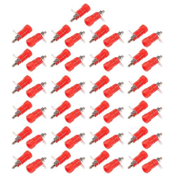 50Pcs Amplifier Speakers Binding Posts Terminals 4mm Banana Plug Socket Electrical Connectors Terminals