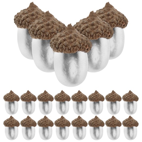 50Pcs Artificial Acorns Bulk Realistic Acorns Small Simulation Acorn Photography Props Artificial Acorns Lifelike Acorn Decors Festival Decoration Props