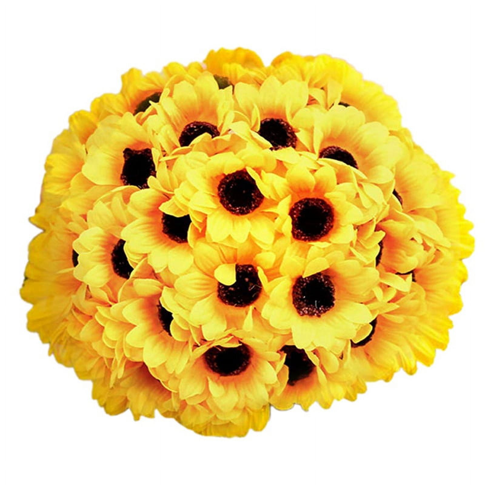 50Pcs Artificial Sunflower Heads Silk Sun Flowers Artificial SunFlowers 50pcs-artificial-sunflower-heads-silk-sun-flowers-artificial-sunflowers
