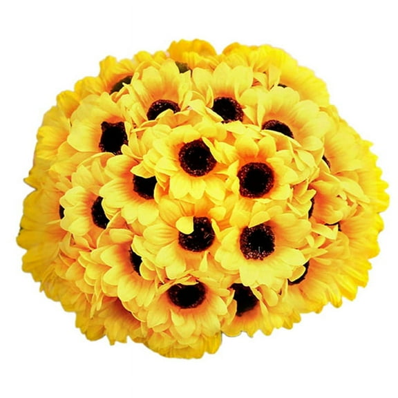 50Pcs Artificial Sunflower Heads Silk Sun Flowers Artificial SunFlowers Arrangements for Birthday Party Home Decor 7cm