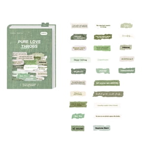 50Pcs Artistic Paper Sticker English Letter Sticker For Crafting And Card, Colorful Sticker Decorative Paper Sticker