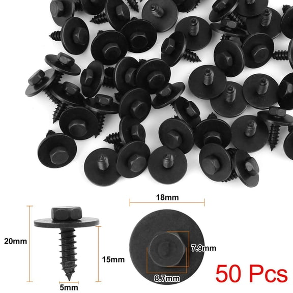 50Pcs Auto Fastener Car Clips Screws Bolts Retainer Fender Liner Under Cover Screw For Bmw- 07147129160# Push Pin Clip