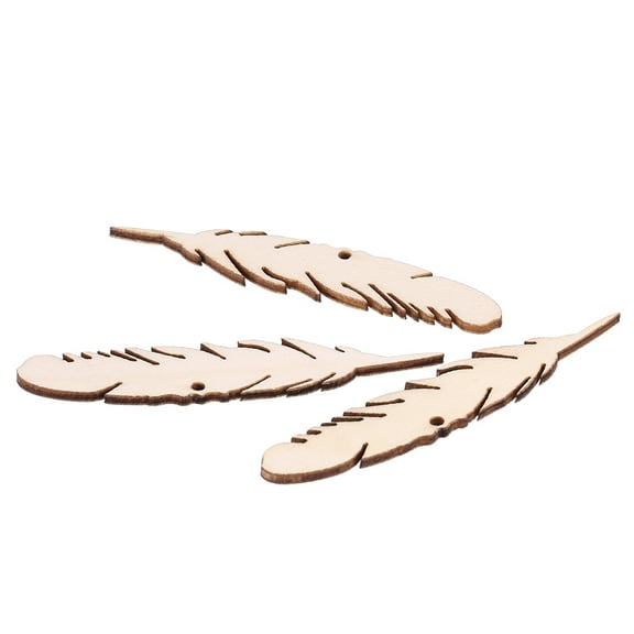 50Pcs/Bag Feather Wood Crafts For Wall Wedding Party Room Decoration Accessories DIY