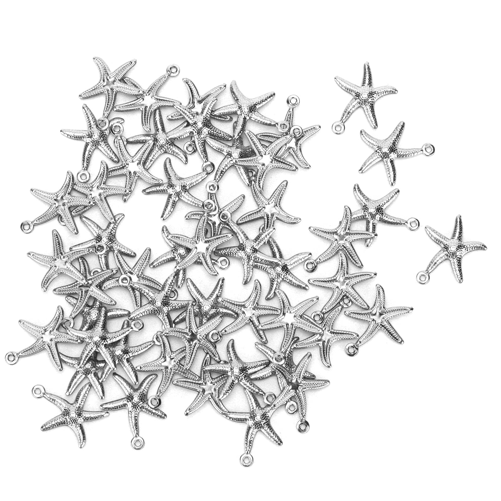 50Pcs Beach Jewelry Hollow Double Sided Unique Design Ocean Starfish